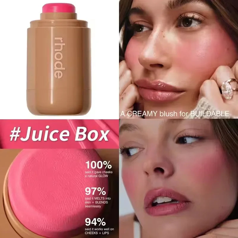 Rhode Skin Pocket Blush Stick Lip Cheek Hydrating Stick Natural Rouge Powder Blusher Cream Lipstick Cheek Teacup Candy Color