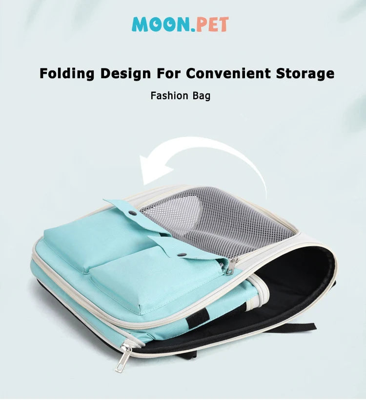 Ventilation Large Capacity Cat Carrier Backpack Adjustable Strap Pet Carrying Bag Foldable Cat Backpack for Outdoor Travel Pet