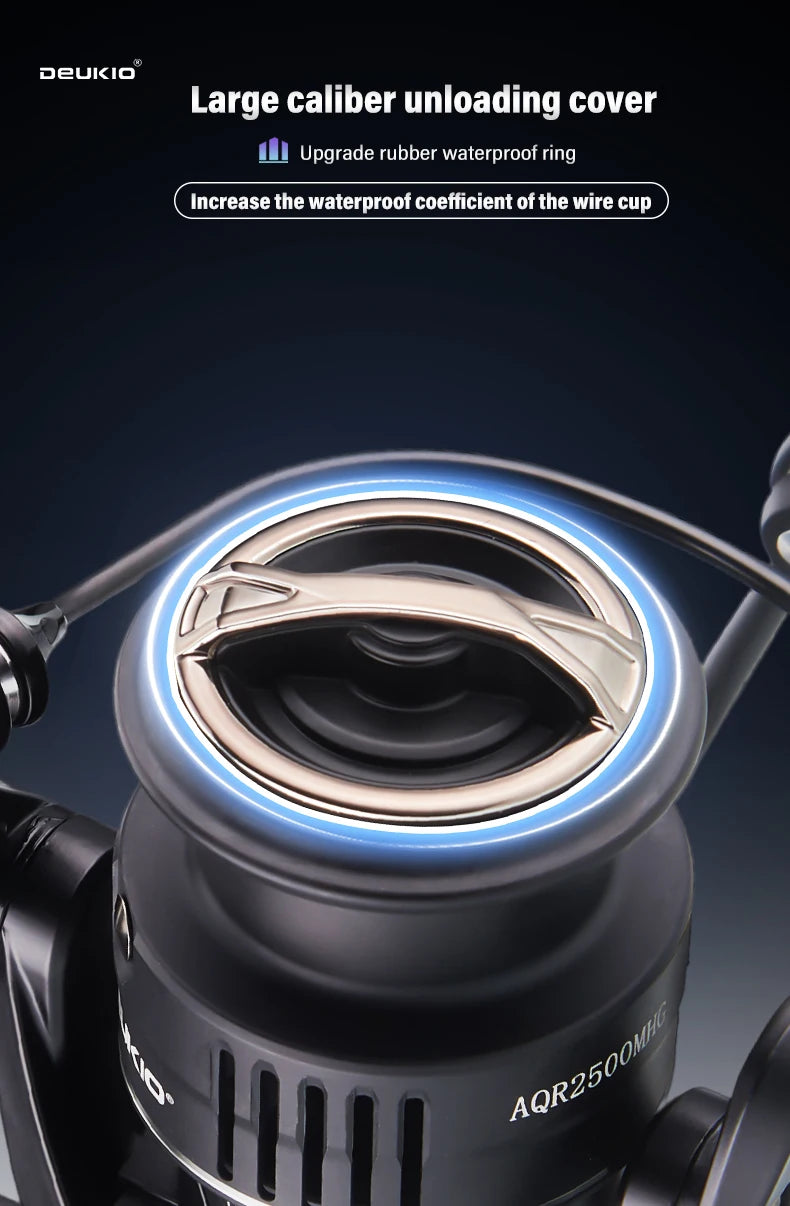 DEUKIO Ultralight Spinning Fishing Reel 172g Carbon Fiber Body 12KG Max Drag 5.2:1 7+1BB Metal Spool Long Cast Saltwater Lure