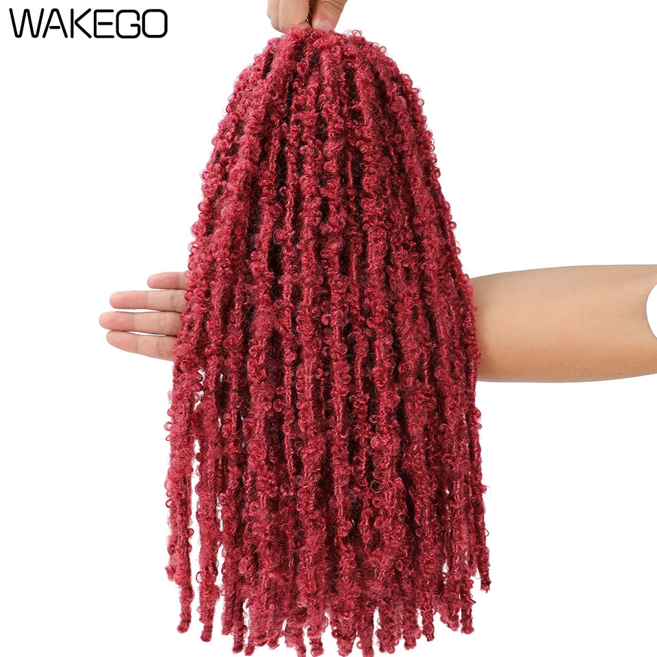 Wakego Butterfly Locs Crochet Hair 14 18 24 Inch Fausse Locks Crochet Butterfly Extensions Pre-looped Soft Locs Synthetic Braid