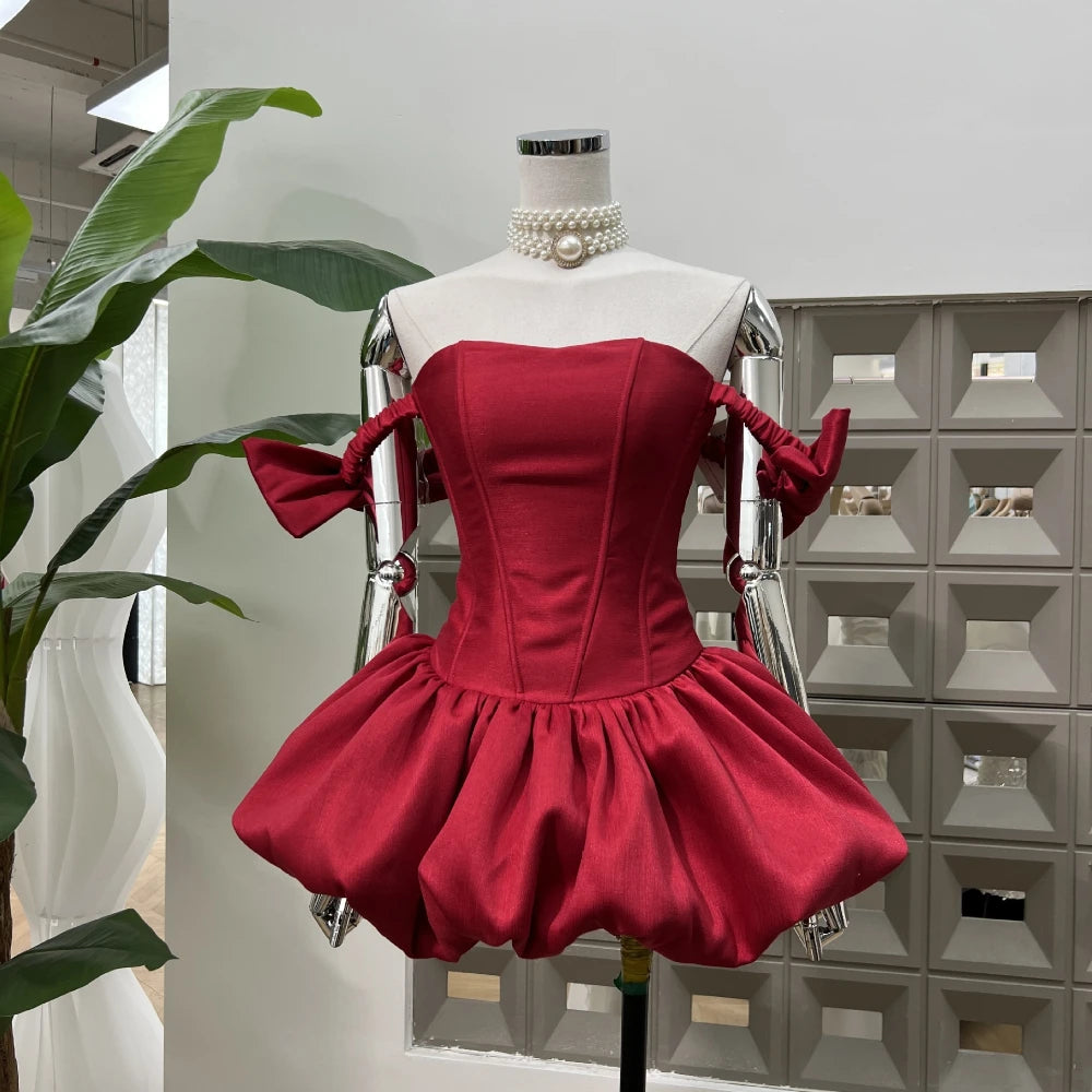 Luxury Women's Summer Nightclub Party Dresses Sexy Off Shoulder A Line Ball Gowns Elegant Birthday Cocktail Dress With Shorts