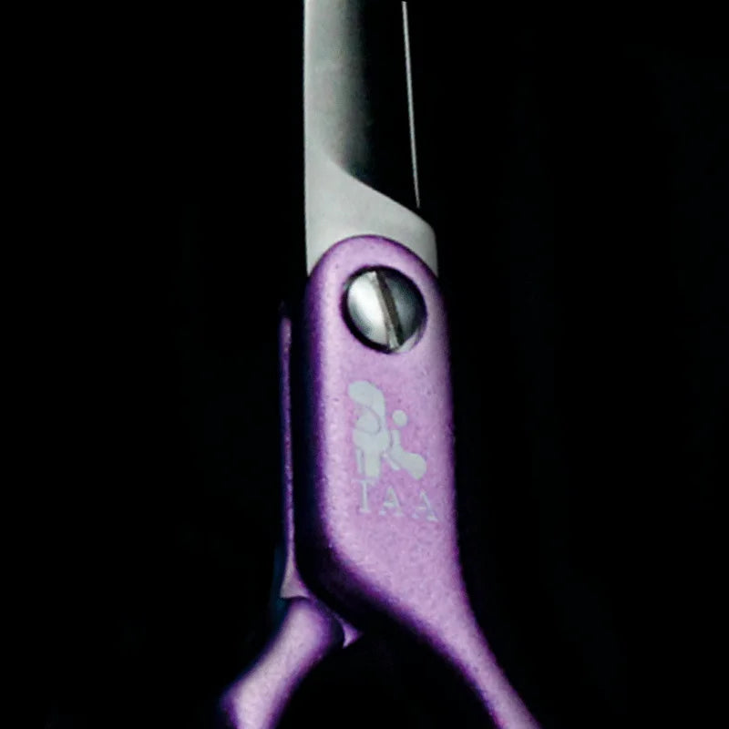 TAA Dog Scissors Professional Pet Grooming Scissors 6 Inch Curved Scissors for Dog Cat Grooming Shears Ultra-Light Cutter H-01