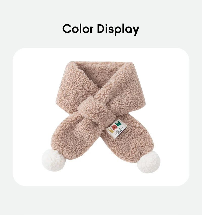 Mini Bala Skin-Friendly Scarf for Boys and Girls New in Winter Warm Cold-Protected Scarf for Babies for Outing Furry
