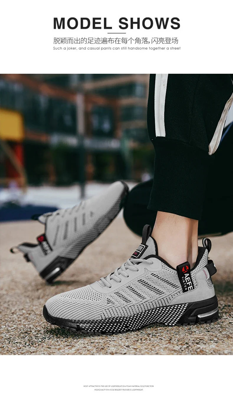 YRZL Men Casual Sport Shoes Breathable Lightweight Sneakers Outdoor Mesh Running Shoes Athletic Jogging Tenis Walking Shoes Man