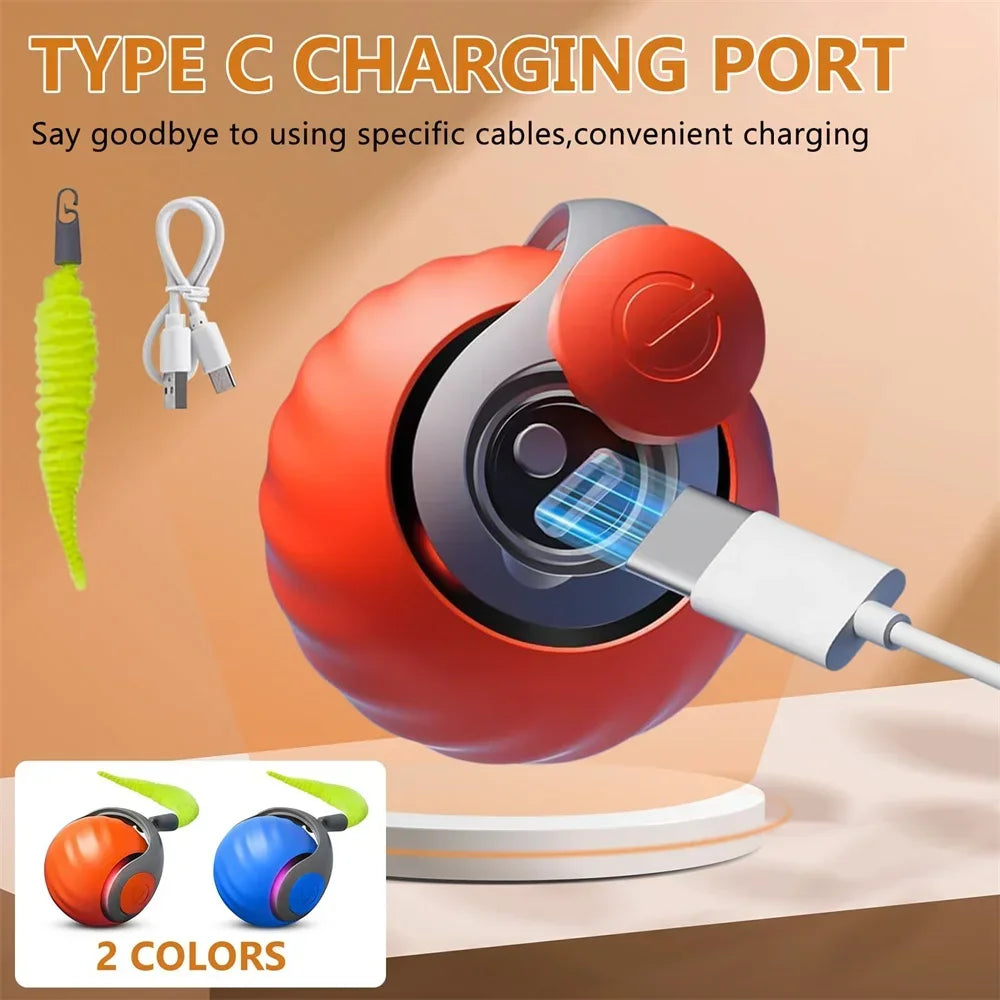 Smart Interactive Speedy Tail 2.0 Cat Toy Automatic Moving Ball Toy for Cats And Dogs Touch Motion Rolling Pet Ball