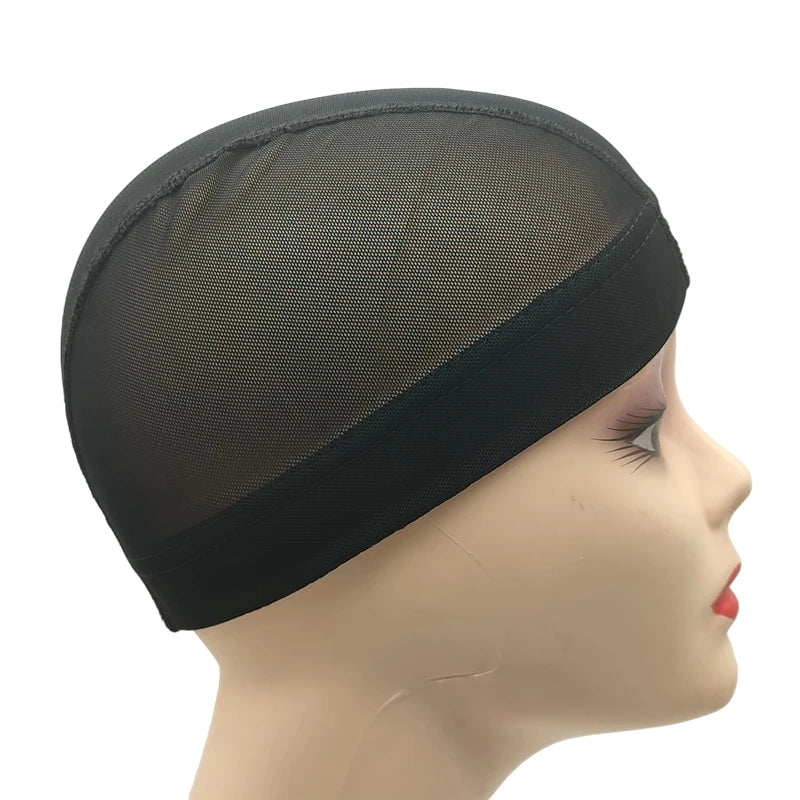 1PC Black Stretchable Breathable Mesh Dome Wig Cap Spandex Base for Wig Making