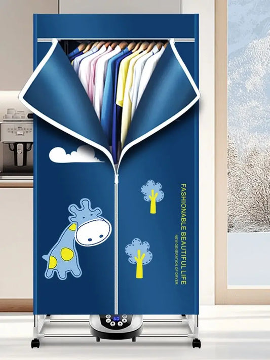 Portable Electric Clothes Dryer,220V-1500W Heated Clothes Airer, Heated Clothes Dryer with Timer, Electric Clothes Dryer