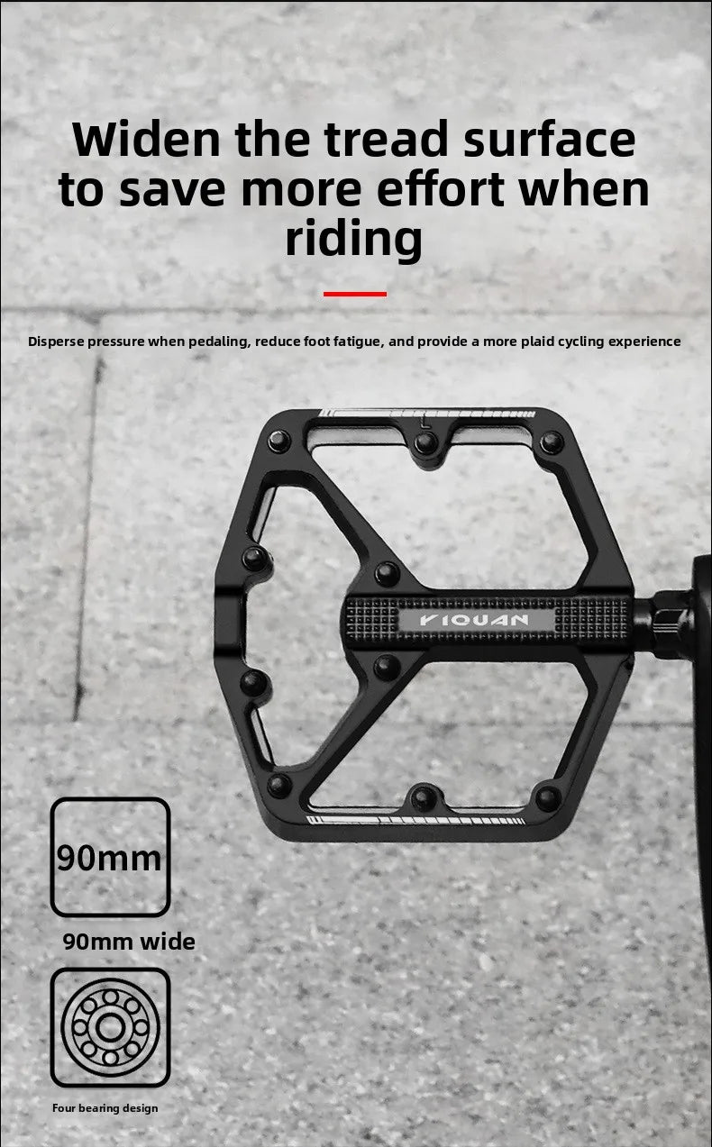 Mountain Road Bicycle Pedal Aluminum Alloy Pedal Double DU Pedal Anti-slip Widened Nail Pedal Bicycle Accessories Mtb Pedals