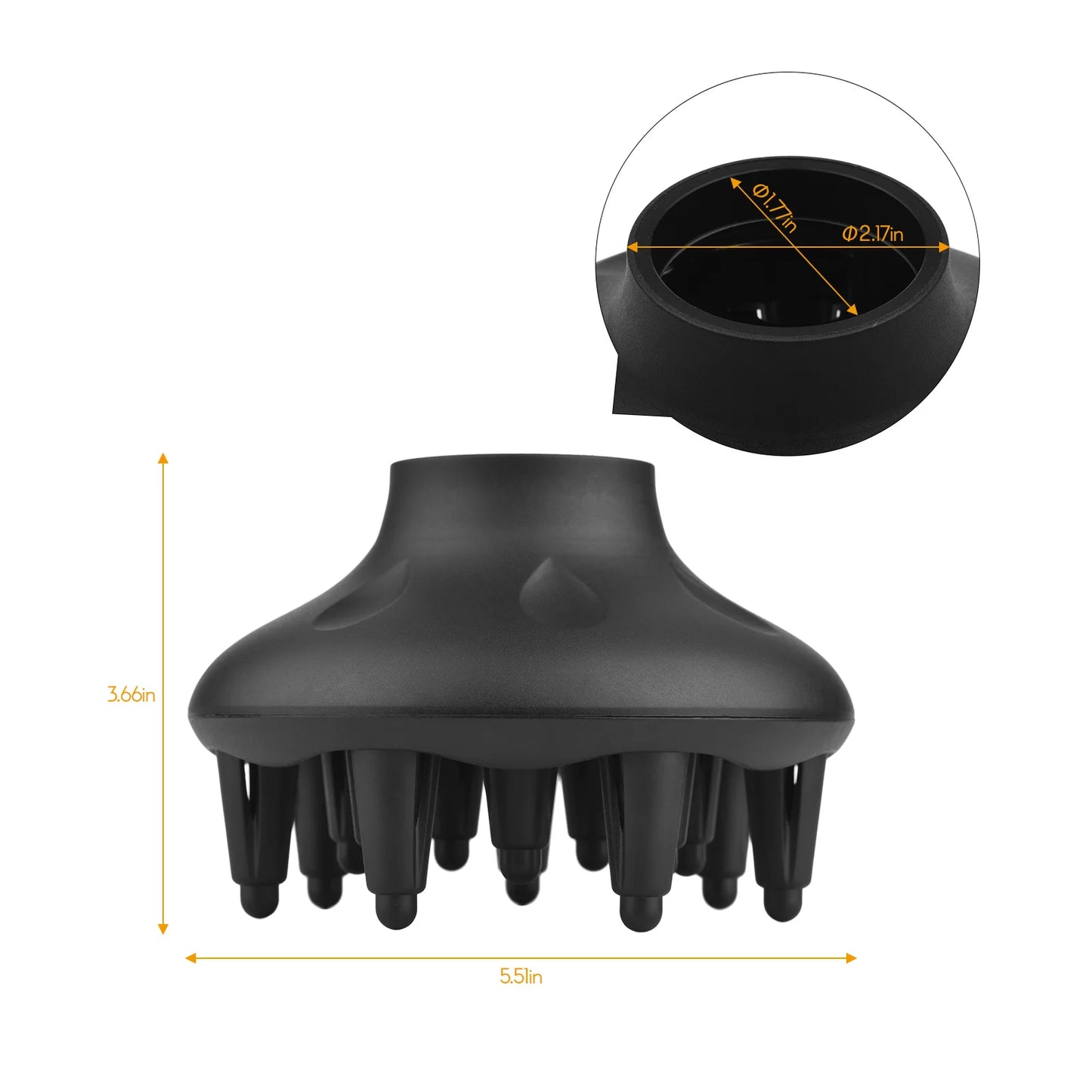 Universal Hair Dryer Diffuser for Curly Wavy Hair Blow Dryer Attachment for 1.77in Dryer Nozzle Dry Hair Evenly Hair Care Tool