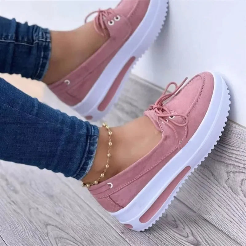 New Style Women Wedges Platform Sneakers Female Summer Lace-up Sport Shoes Ladies Comfort Casual Shoes Zapatillas Mujer 1712