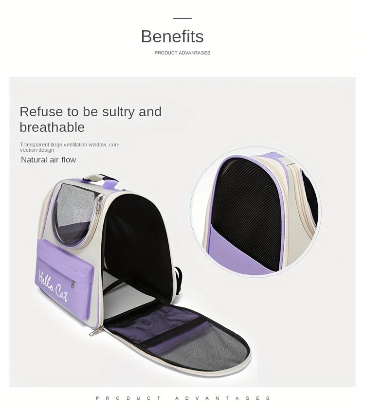 Cat Carrier Bags Windproof Outdoor Travel Backpack for Cat Small Dogs Transport Carrying Bag Cat Backpack Carriers With Cushion