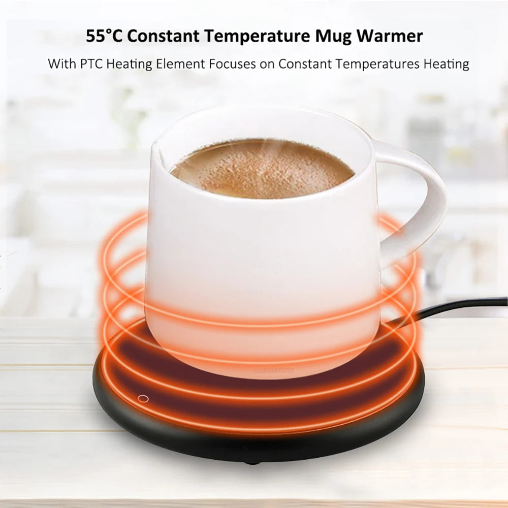 Mug Warmer Cup Heater Mini USB Cup Warmer Electric Thermostatic Coaster Coffee Milk Tea Water Heating Pad Constant Warming Mat