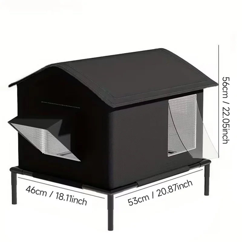 Stray Cat dog House Elevated Pet House-Bed Moisture-Proof Design Cat House Winter Warm Pet Cave Sleeping Beds Puppy Supplies