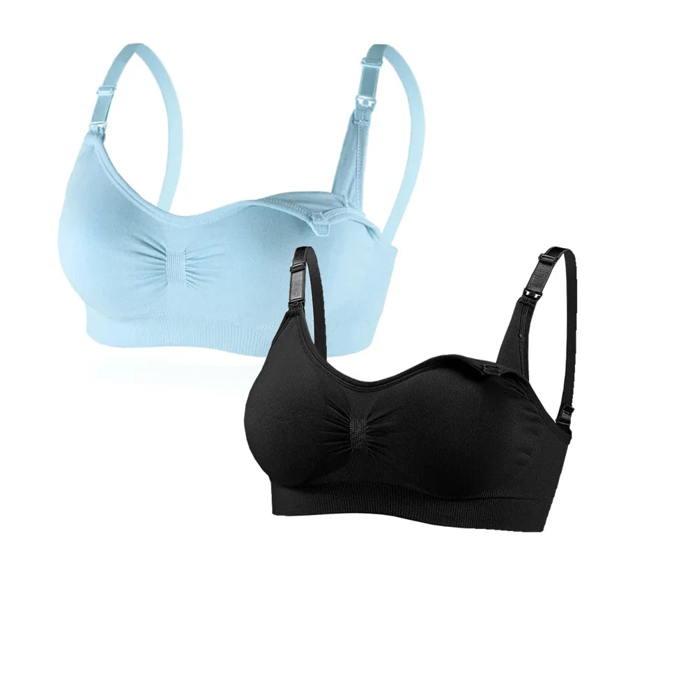 1/2pcs Breastfeeding Bras Maternity Nursing Bra for Feeding Nursing Underwear Clothes for Pregnant Women Wirefree Breathable Bra
