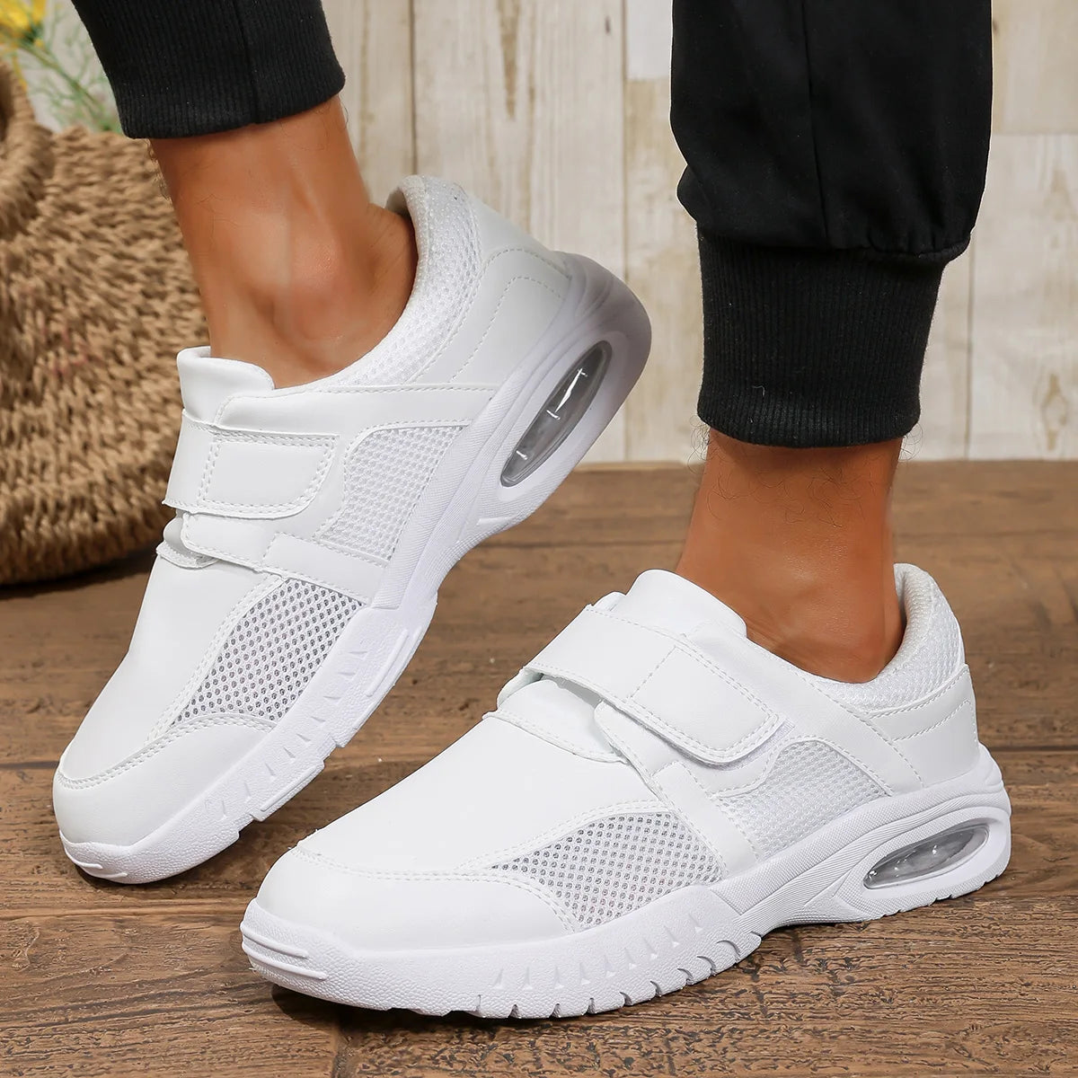 Pure White Nursing Shoes For Doctors Nurses Hospital Working Men Women Leather Sneakers Anti-skid Big Size 48 49