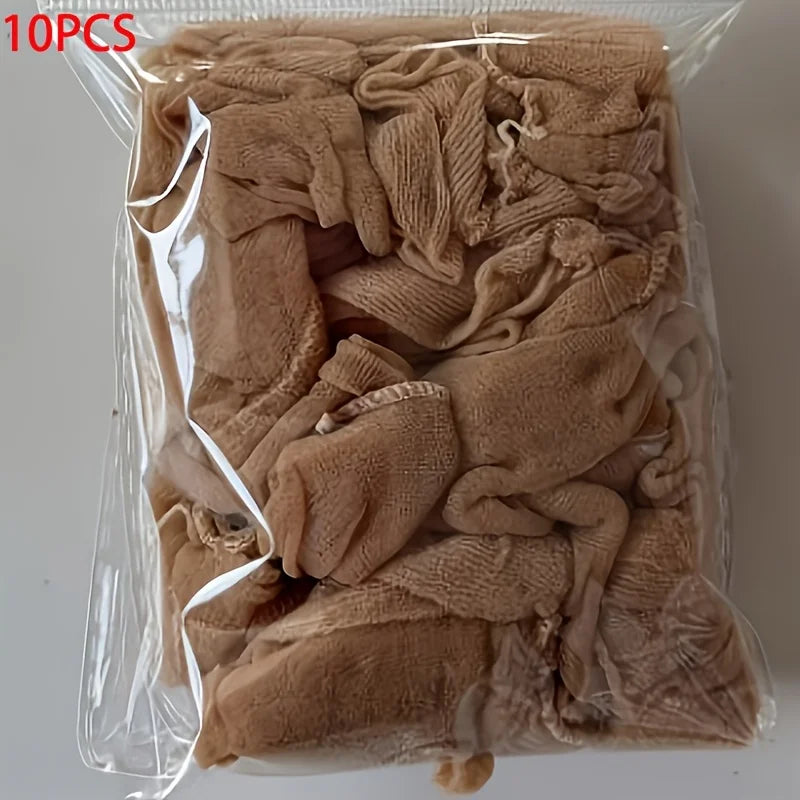10Pcs HD Wig Caps High Quality Transparent HD Hair Nets Weave Nylon Stretchy Lace Front Wig Cap for Women Men Light Brown