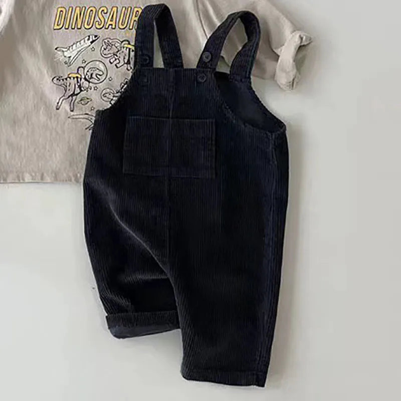 Newborn Infant Boys Girls Corduroy Jumpsuit Clothing 2024 Autumn Casual Baby Girls Bib Pants Overalls Romper for 0-3Y