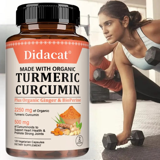Turmeric Curcumin Capsules - with Black Pepper, Supports Joints, Digestion, Immune Health, Improves Mobility
