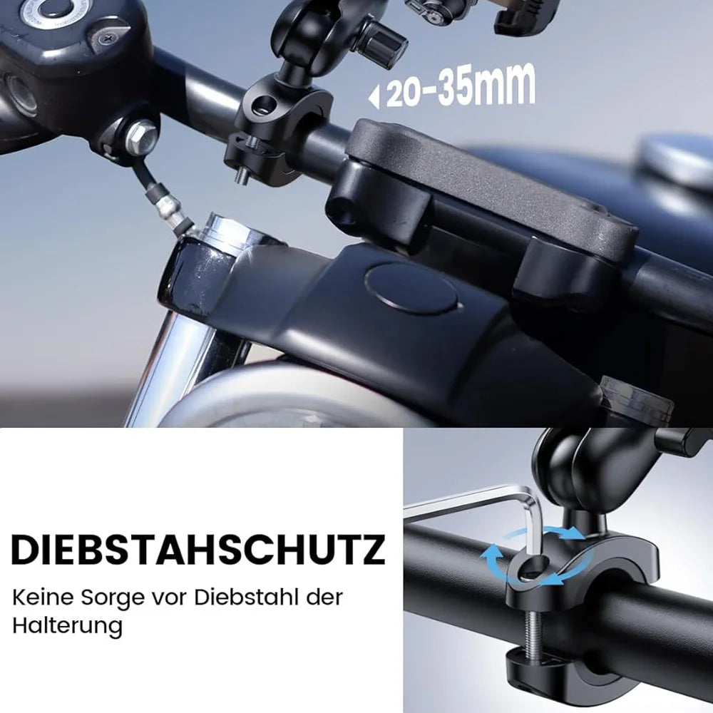 Bike Phone Holder Mount 360° View Universal Motorcycle Holder for 4.7-7 inch Mobile Phone Stand Shockproof Bracket
