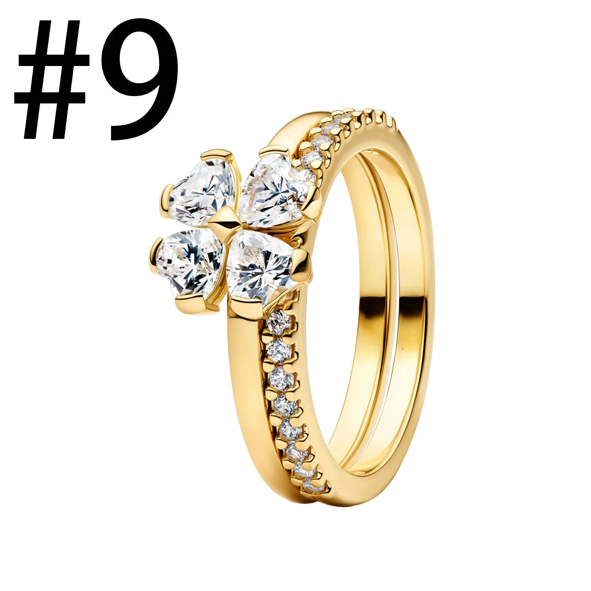 New 925 Sterling Silver Four Leaf Clover Flower Ear Stud Ring Pendant Bead fit DIY Women's Bracelets Necklaces Jewelry Gifts