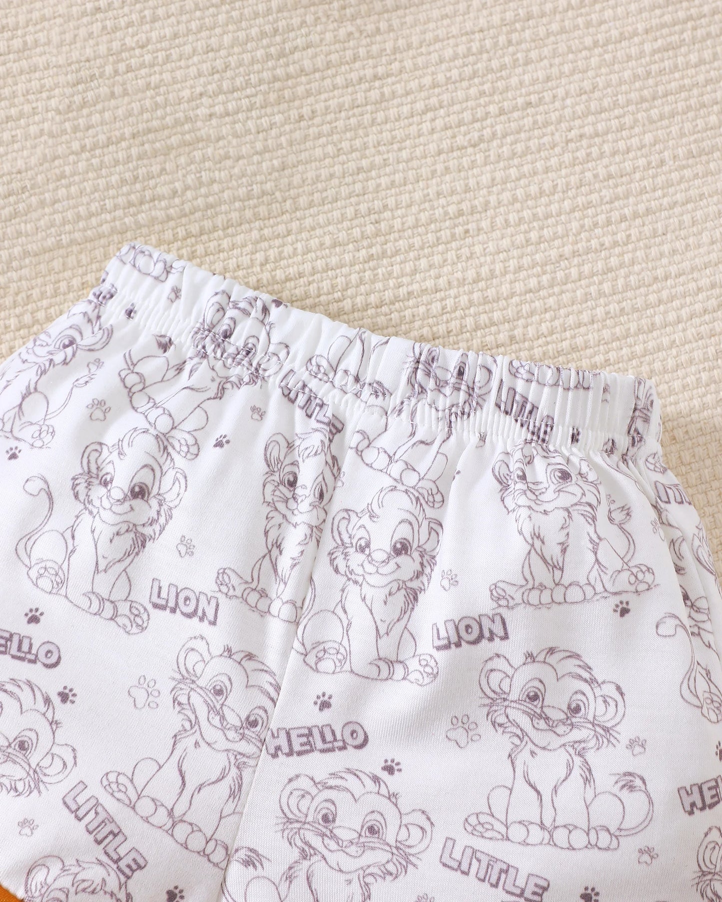 3Pcs Baby Boy Summer Set Cartoon Lion Full Print Top, Pants, Hat Fashion Set 0-18 Months Newborn Baby Boy