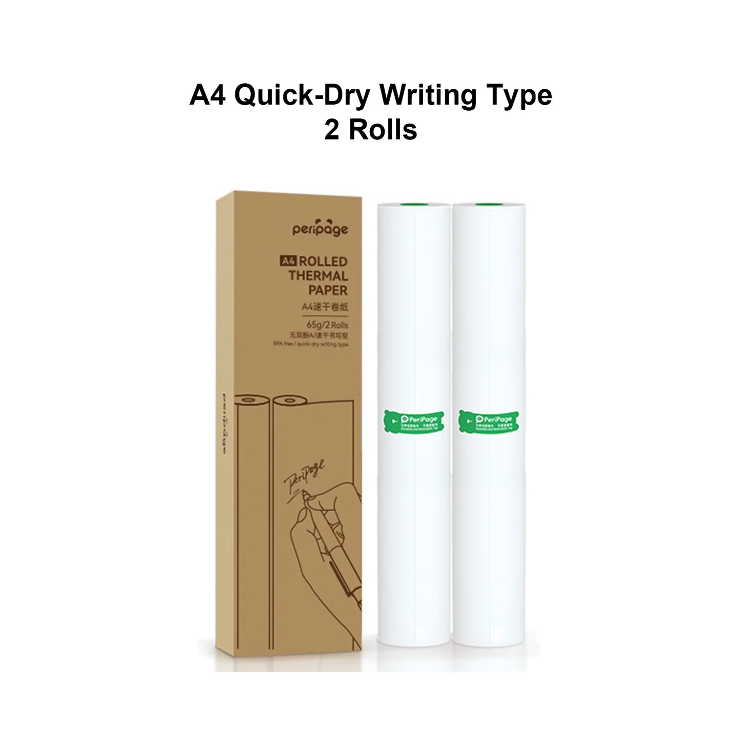 A4 Thermal Printer Paper PeriPage 100 Pages Folded for Long-lasting and Quick Dry for Oil/water proof Paper BPA Free Clear Print