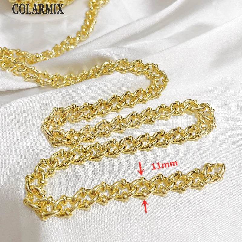 5Meters Hotsell Chunky Chains gold Metallic Fashion Jewelry gift Hip pop Necklace Fashion Jewelry