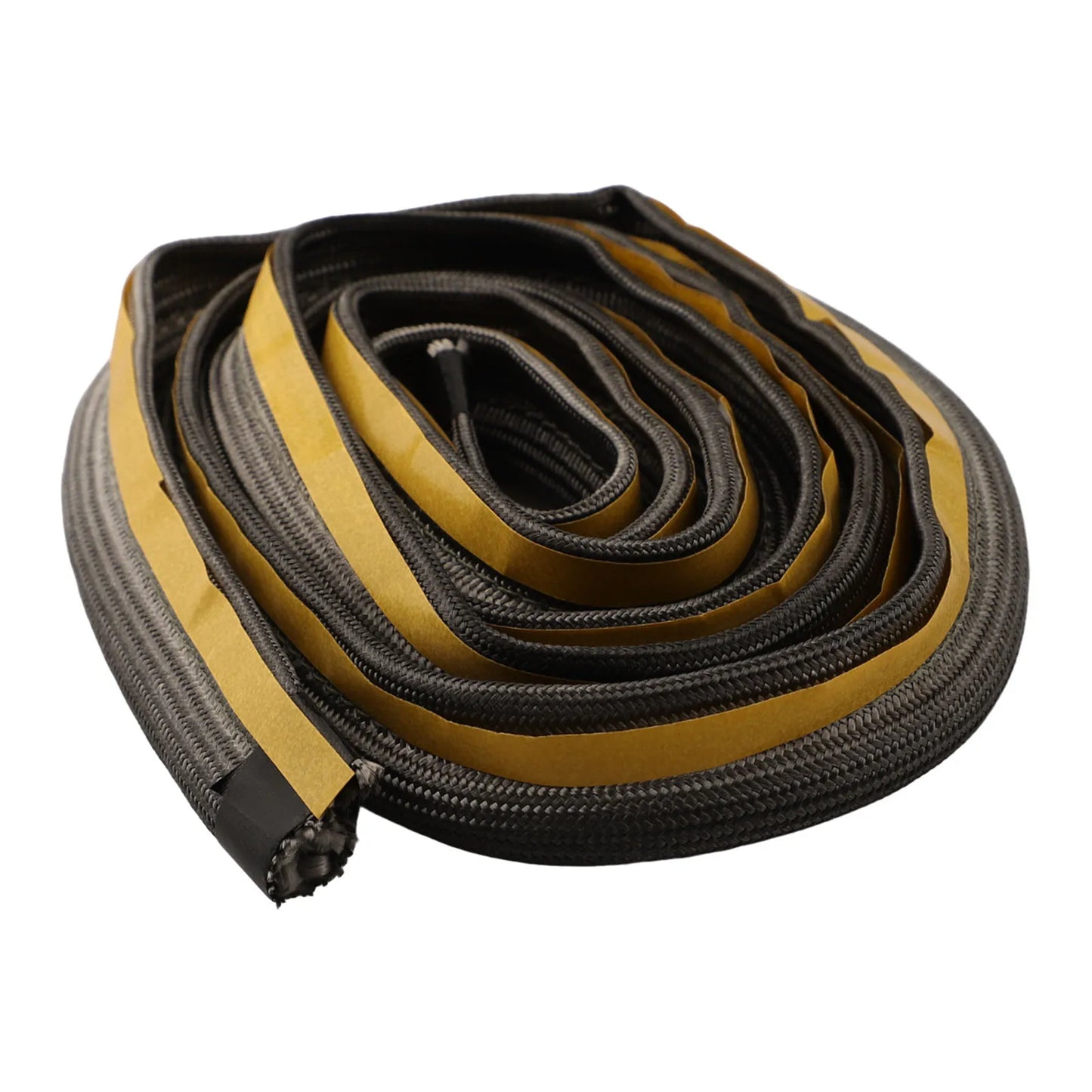 10mm Fireplace Sealing Rope Wood Burning Stove Door Self-Adhesive Fiberglass Sealing Cord Fire Resistant 2/3-m Black Gasket Tape