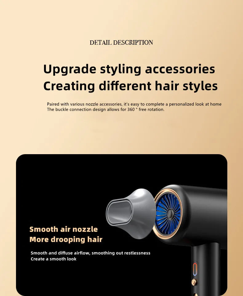 Manufacturer's Direct Selling High-Speed Hair Dryer 2400w High-Power Negative Ion Blue Light Hair Care Home Hair Salon Hair Drye