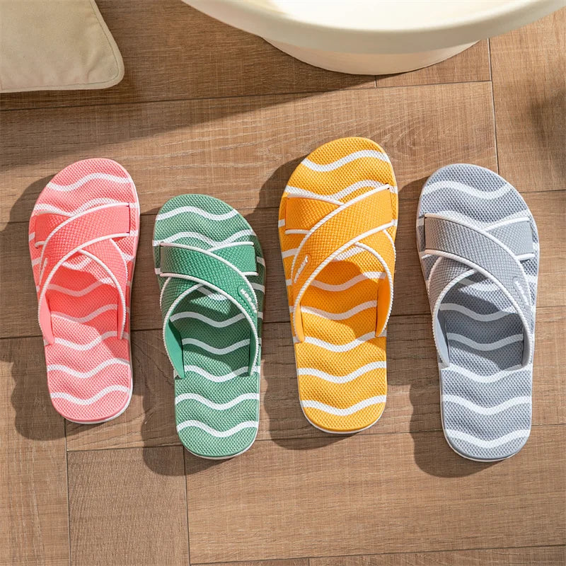 Summer Men Women Indoor Home Slippers Soft House Shoes Slides Guest Shoes Sleepers Slipers Room Bedroom Bathroom