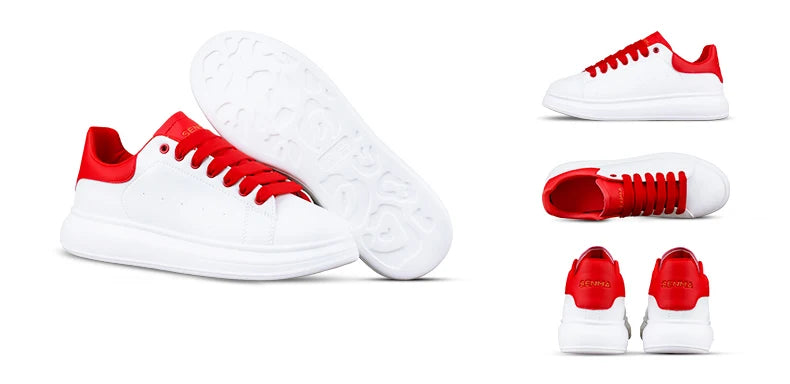 SENMA Luxury Design Sneakers For Men 2025 White Board-shoe Soft Women Walking Shoes Running Shoes Couples Sneakers Tennis shoes