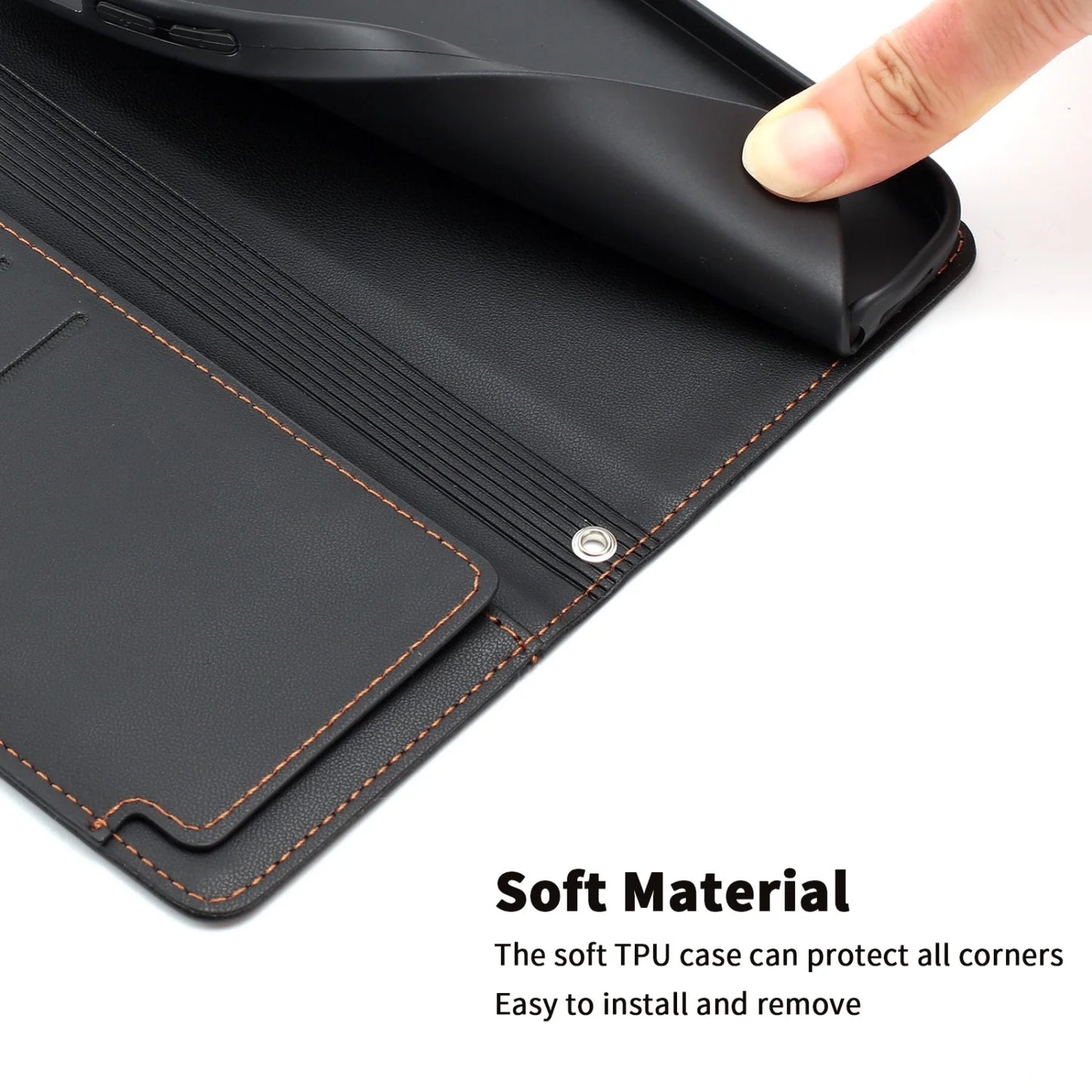 PU Leather Flip Phone Case For Oneplus 8T 9R 10T 11R 12R 13R 15T Holder 9 Card Slots Wallet Cover For Oneplus 13 12 11 10 9 Pro