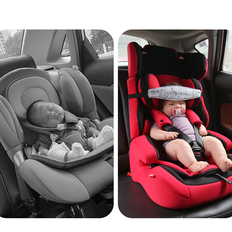 Adjustable Baby Car Seat Head Support Stroller Fastening Belt – Sleep Positioner Pillow for Playpen, Safety for Infant Boy Girl