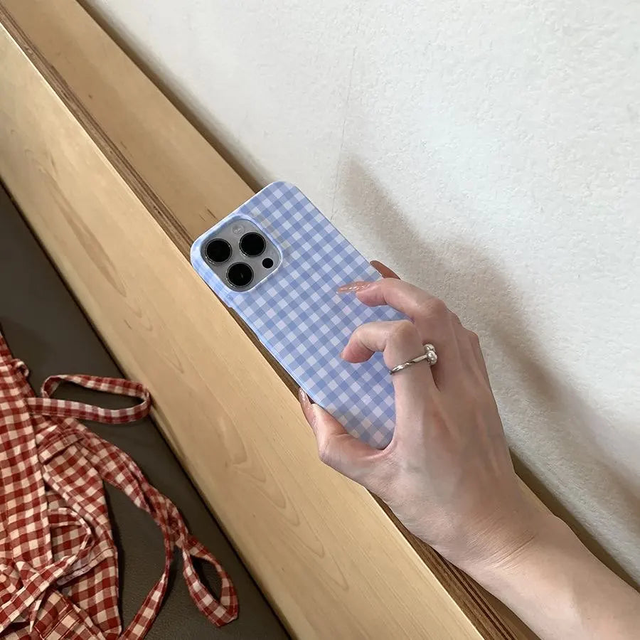 Plaid Stripes Phone Case for IPhone 17 16 15 14 13 12 11 Air Pro Max X XS XR XSMax 7 8 Plus Glossy Film Hard PC Cover