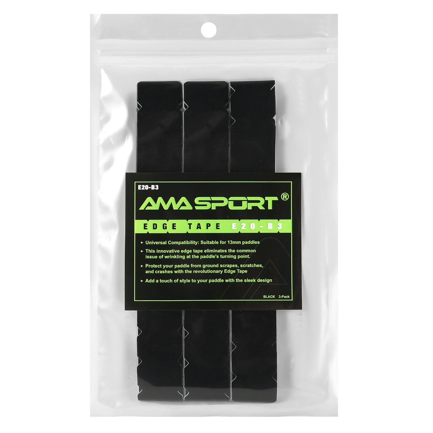 AMASPORT Pickleball Paddle Protection Tape 20mm/23mm/26mm  for 13mm/16mm/19mm Paddle-Navy Blue-Pickleball Edge Euard Tape