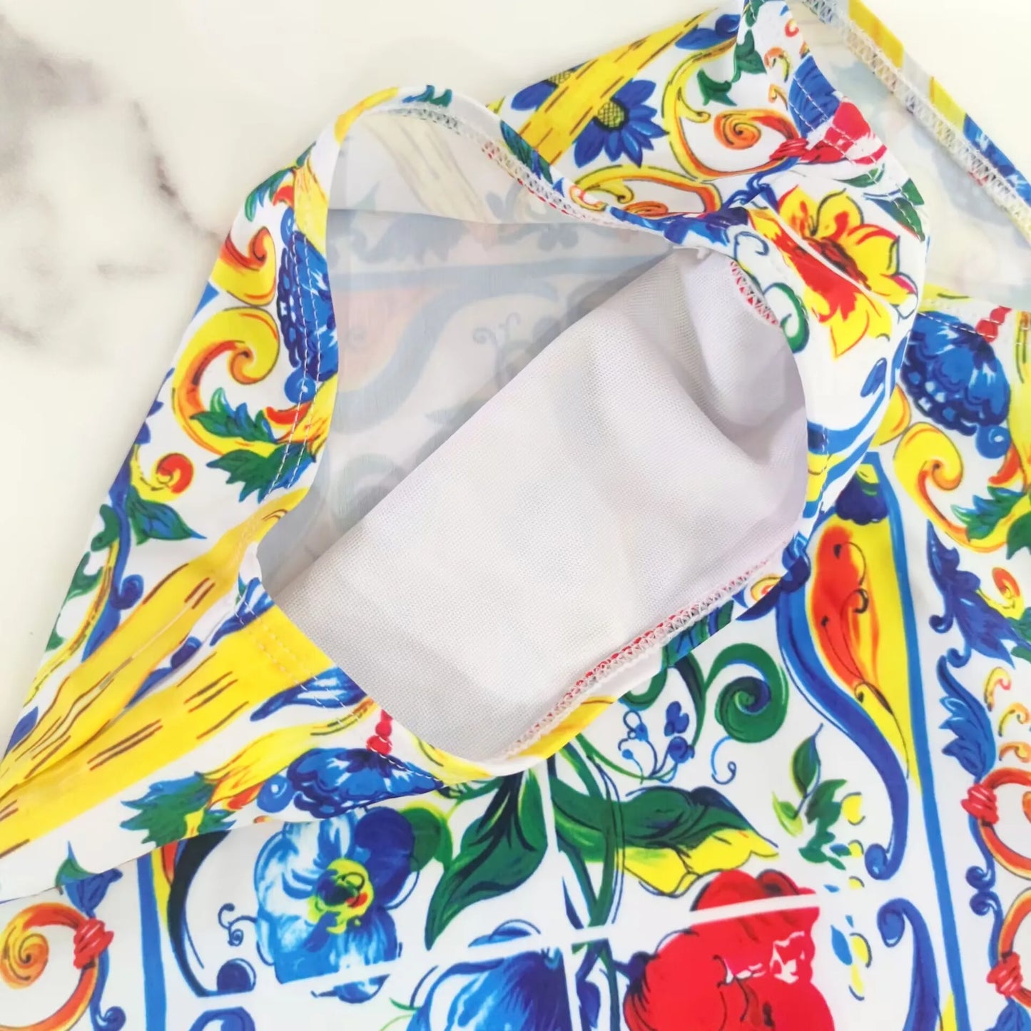 2025 Girl Swimsuit Summer golden flower bodysuit Special Offer Children's Swimsuit factory Wholesale