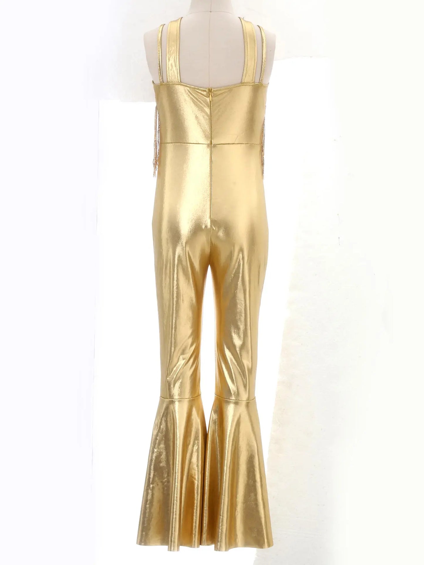 Kids Girls Hippie Halloween Costume Tassels Unitard Bell-bottom Long Pants Bodysuit Jumpsuit Disco Dance 60s 70s Rave Party Wear