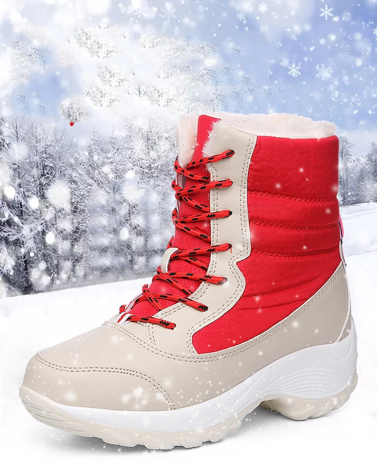 Snow Women's Boots Lightweight Woman Shoes Platform Shoes Women Plush Mid High Boots New Botas Mujer Winter Ladies Boots