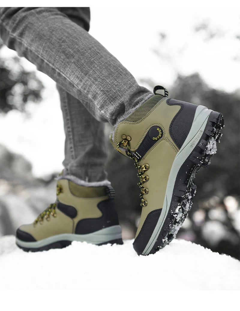 Winter Large Size Plus Velvet Thickened Warm Snow Boots Outdoor Men's High-Top Northeast Cotton Boots Comfortable And Casual