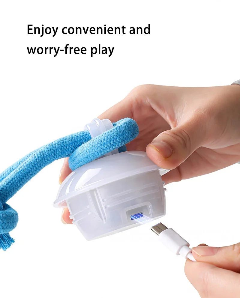 Smart Dog Toy Ball Electronic Interactive Pet Toy Moving Ball Rope USB Automatic Moving Bouncing for Puppy Chew Products
