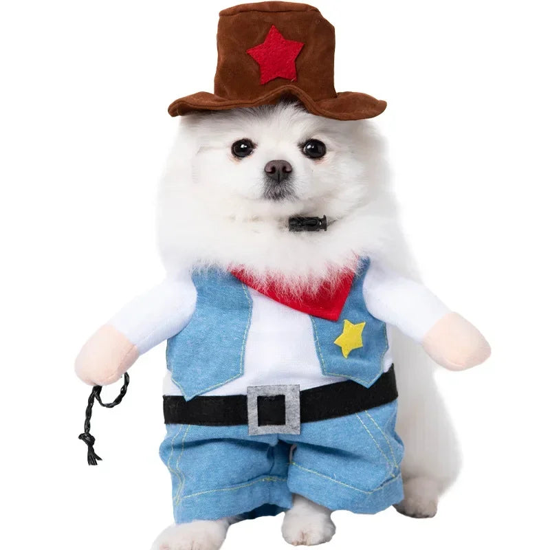 Halloween Funny Dog Clothes for Small Medium Dogs Cats Party Dressed Up Cosplay Costumes Bulldog French Chihuahua Pet Outfits