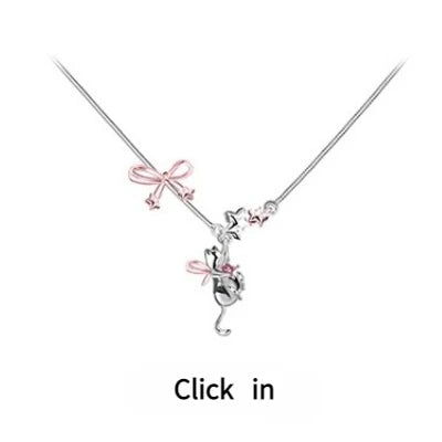 MASW Original Design Luxury Temperament Pink Bowknot Cats Earrings For Women 2025 Trend New Fashion Jewelry Accessories