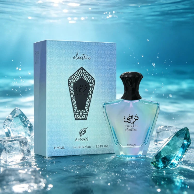 AFNAN Man Cologne Perfumes Arabes Turathi Blue Perfume Man Citrus Woody Amber Spicy Fragrance Lasting Musk Vanilla Scent 100ml