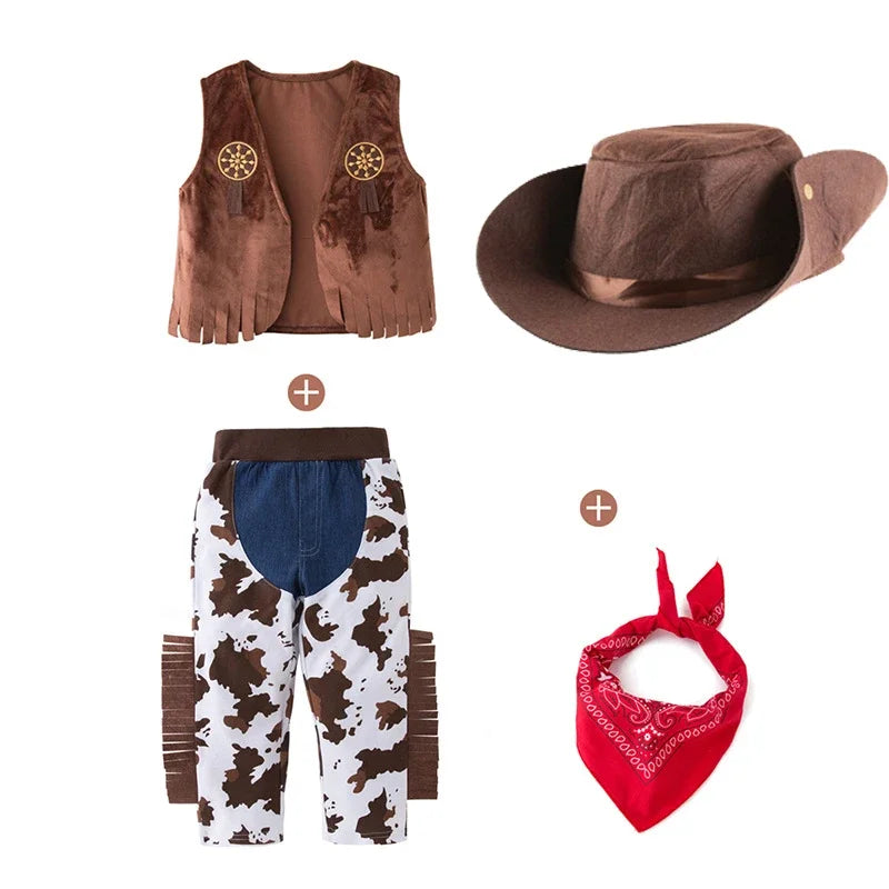 Hot Toys Fantasia Purim Halloween Costumes for Baby Toddler Kids Child Boys Cow Boy Cowboy Costume Party Fancy Dress