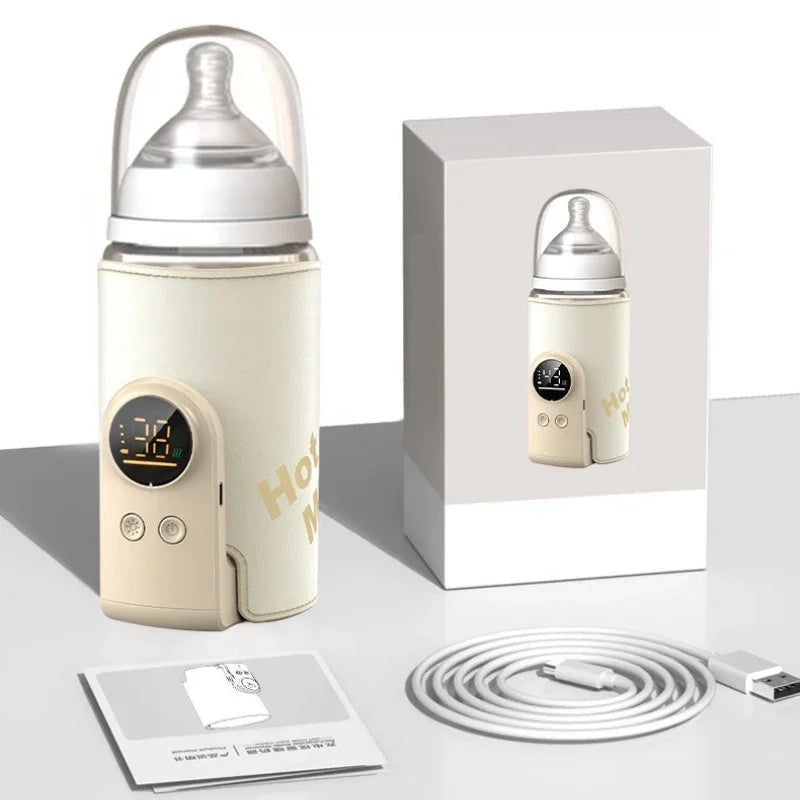 ‌6000mAh Smart Rechargeable Portable Feeding Bottle Warmer Travel Set Instant Heating Temperature Control for Baby Milk