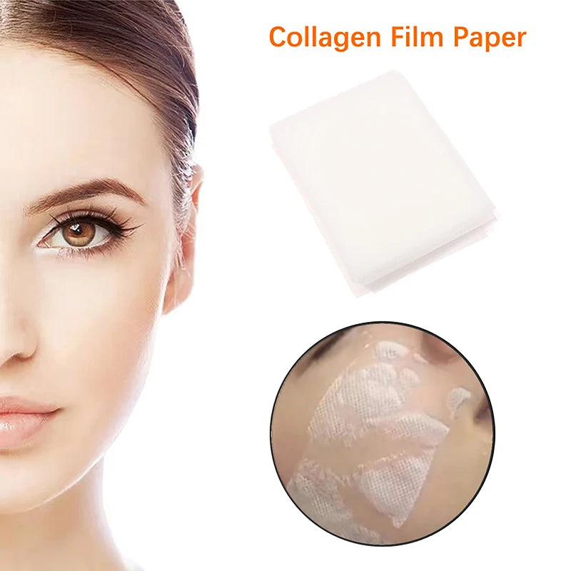 50 pcs/Bag Disposable Patch Soluble Facial Mask Paper Conus Peptide Freeze Dried Film Soluble Type Collagen Patch