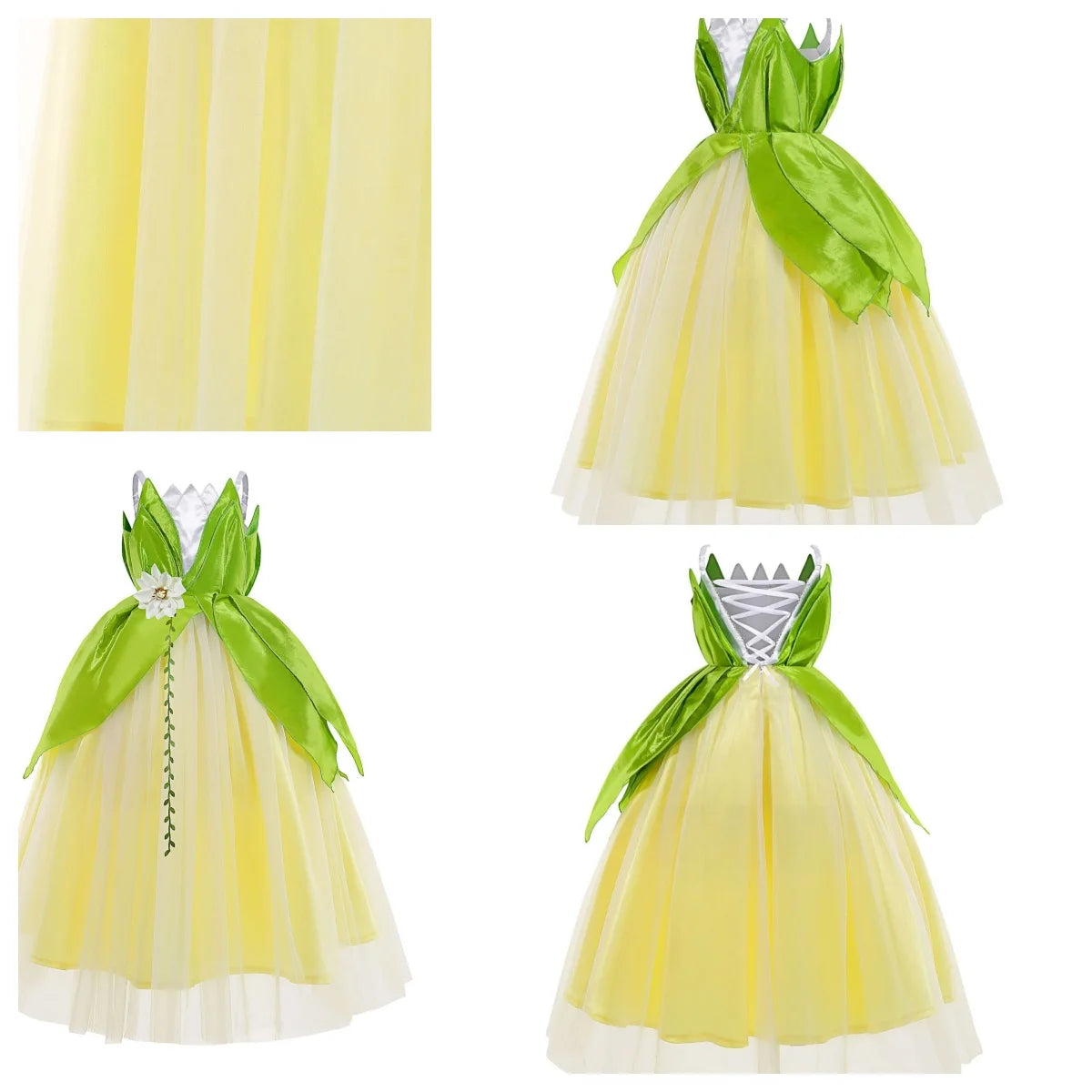 Halloween Child Cosplay Costume Toddler Girls Fancy Princess Ball Deluxe Gown 2025 Girl's Birthday Princess Tiana Dress Up