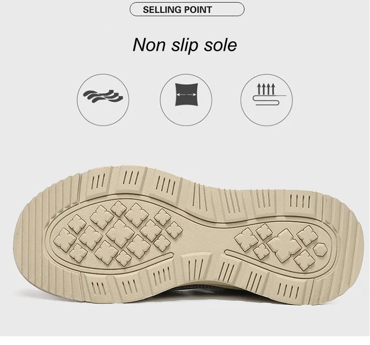 Outdoor Men's Leather Sandals Non-slip Men's Casual Sneakers Comfortable Beach Sandals Summer Men's Breathable Wading Shoes