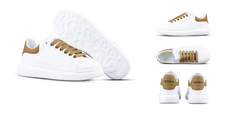 SENMA Luxury Design Sneakers For Men 2025 White Board-shoe Soft Women Walking Shoes Running Shoes Couples Sneakers Tennis shoes