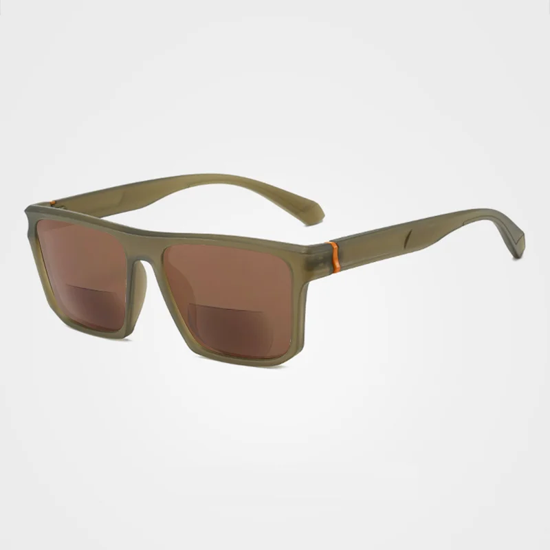 Men Women Square Bifocal Far Near Dual Vision Reading Glasses Trendy Driving Fishing Shade Presbyopia Eyewear Customize Lens